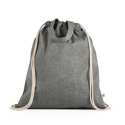 RISSANI. Drawstring bag with recycled cotton (70) and polyester (30 rPET) (140 g/m²)